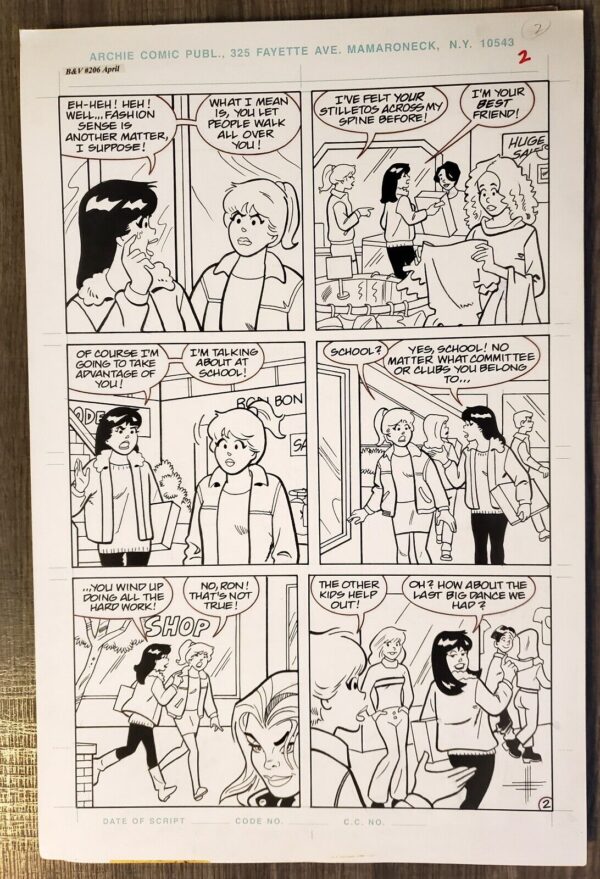 Betty and veronica April #206 Page